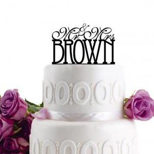 Wedding Cake Topper - Initial Wedding Decoration -..