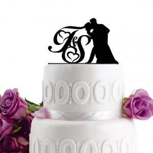 Wedding Cake Topper - Initial Wedding Decoration -..