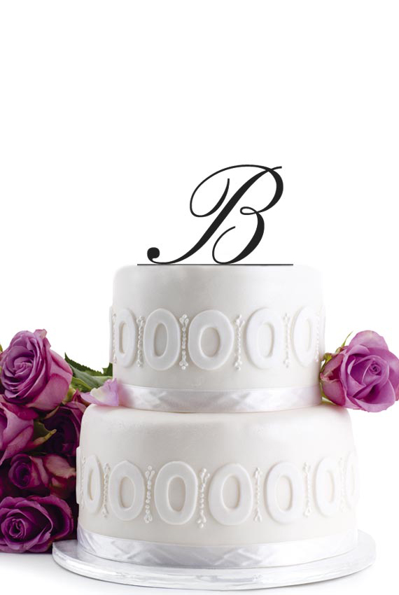 Wedding Cake Topper Initial Wedding Decoration Cake Decor - Monogram Cake Topper - Personalized Cake Topper