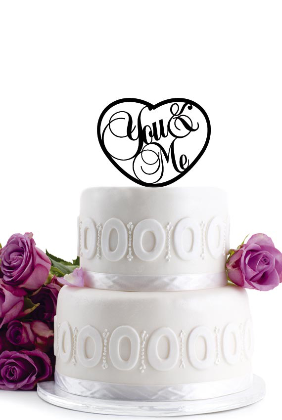 Wedding Cake Topper - Initial Wedding Decoration - Cake Decor - Personalized Wedding Cake Topper - Monogram Cake Topper - Anniversary Cake Topper